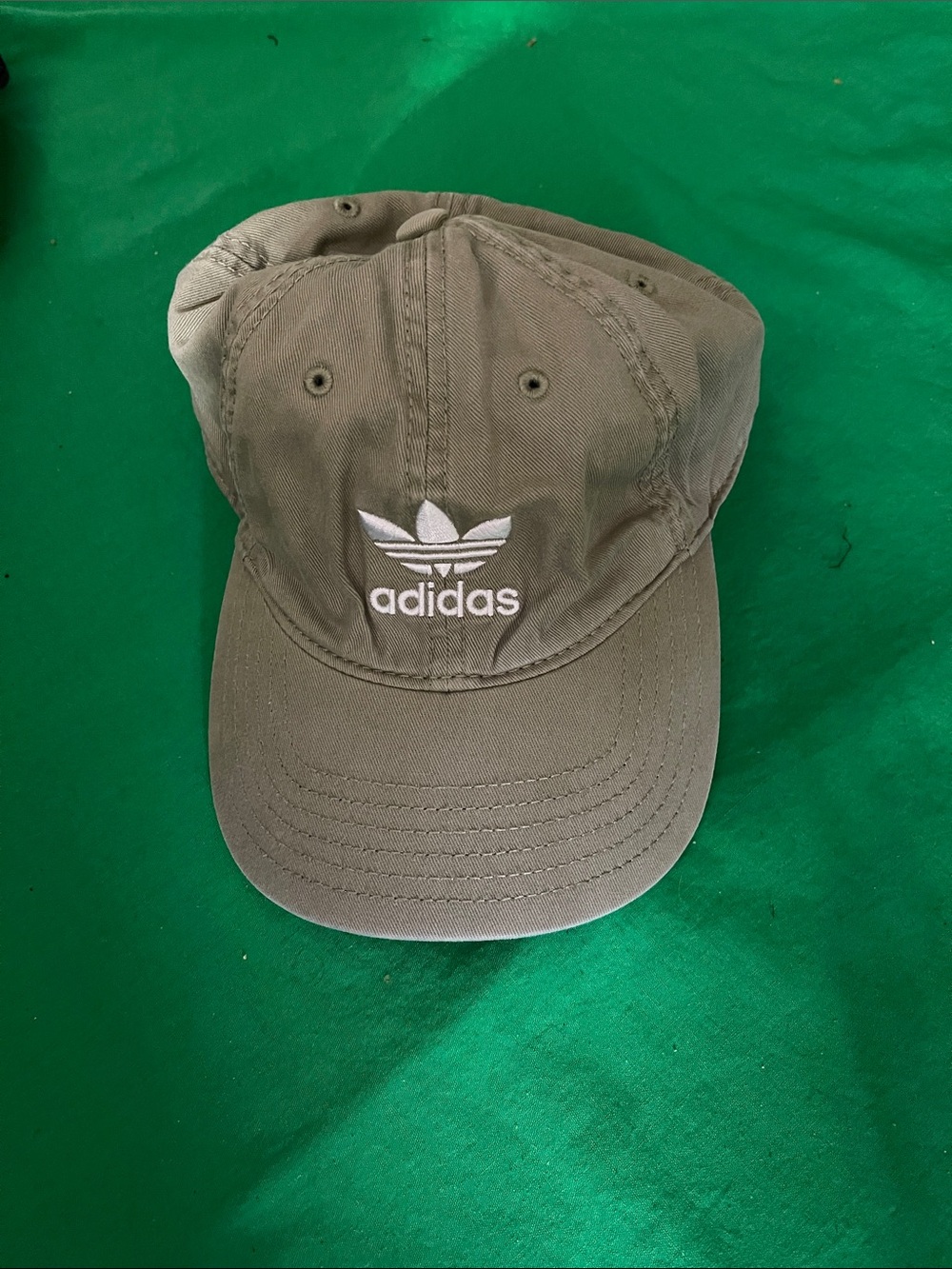 adidas Kids Olive Baseball Cap with Trefoil Logo